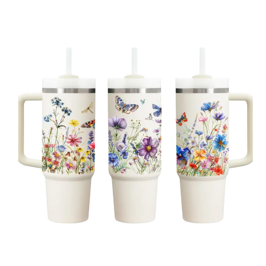 1200ml Stainless Steel Cups with Vinyl Designs