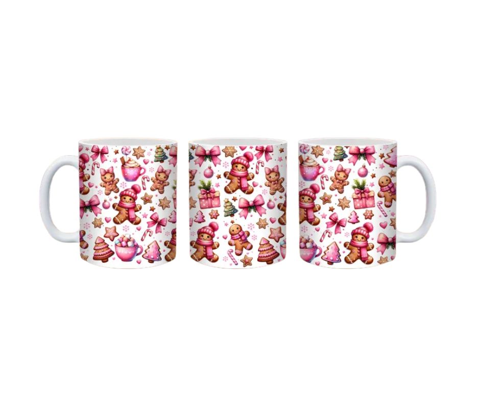 Pink Gingerbread Ceramic Mug