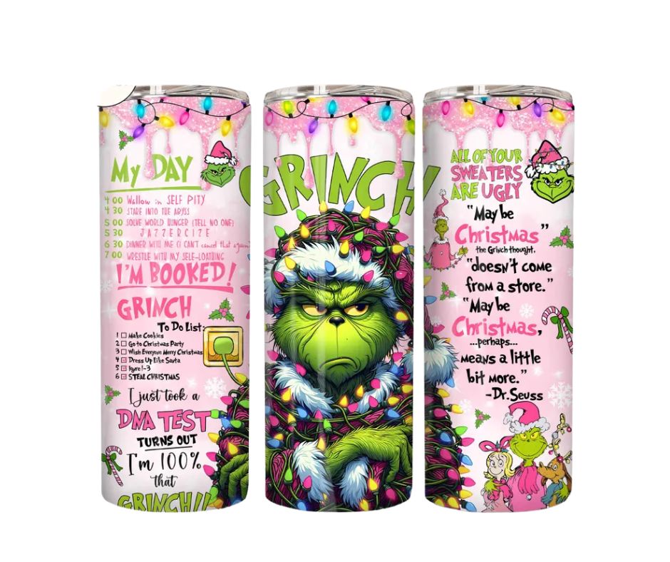 Grinch Pink Skinny Tumber