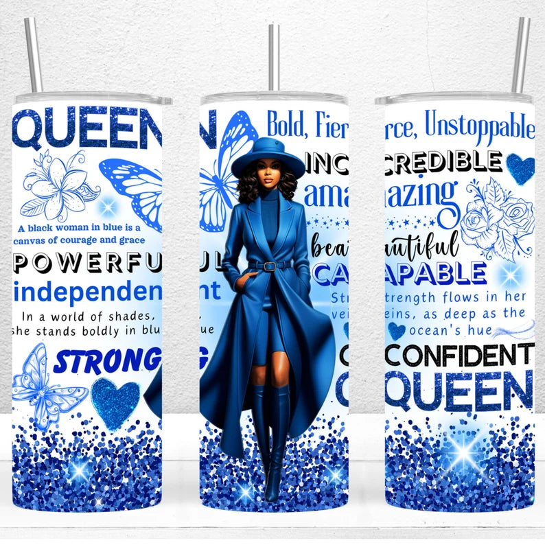 Inspirational Woman Stainless Steel Skinny Tumbler