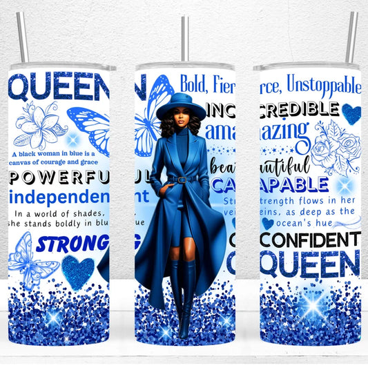Inspirational Woman Stainless Steel Skinny Tumbler