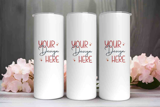 CUSTOM DESIGN 600ml Stainless Steel Skinny Tumblers