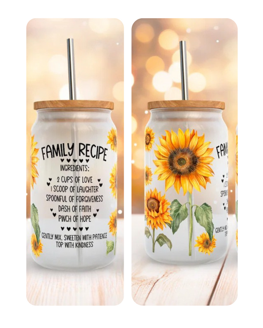 Double Walled Glass Cup with Sublimation Design