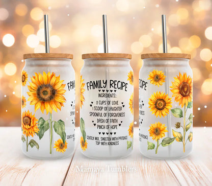 Double Walled Glass Cup with Sublimation Design