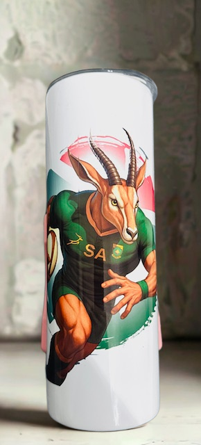 Springbok Rugby Skinny Stainless Steel Tumblers