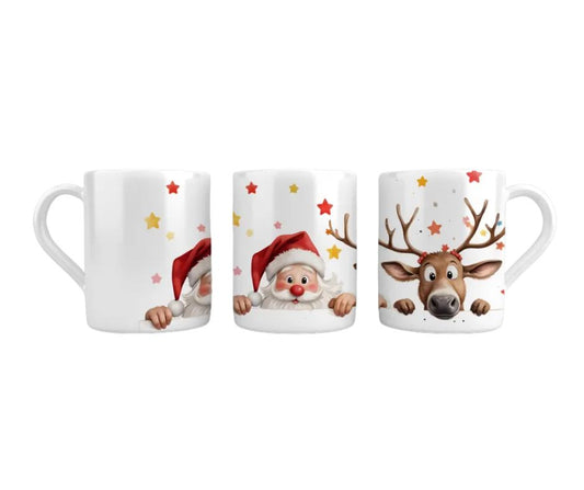 Santa & Reindeer Ceramic Mug