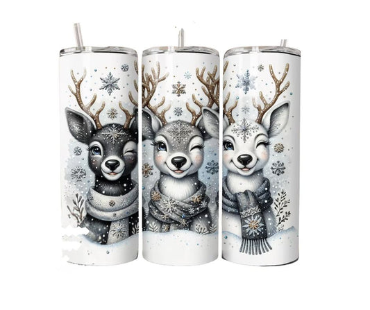 Reindeer Skinny Tumbler